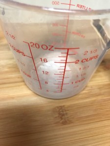 a measuring cup