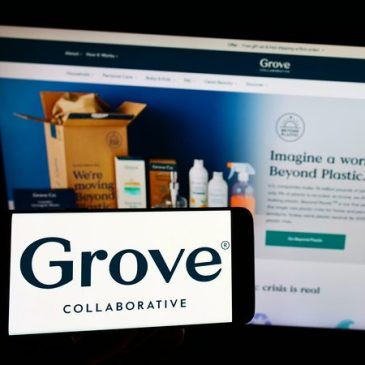 Grove Collaborative logo on a smartphone screen
