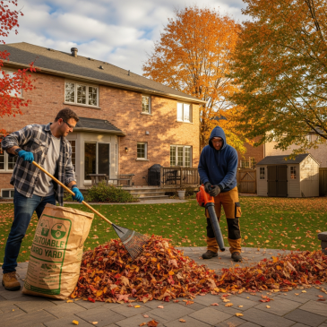 Yard cleaning image made with AI