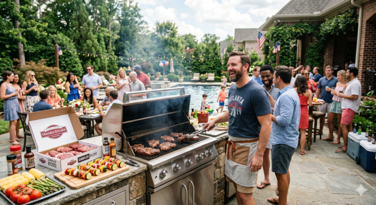 Image of a 4th of July Cookout created with AI