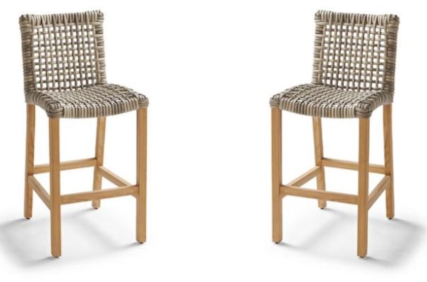 The Isola Teak Bar Stools available at Frontgate