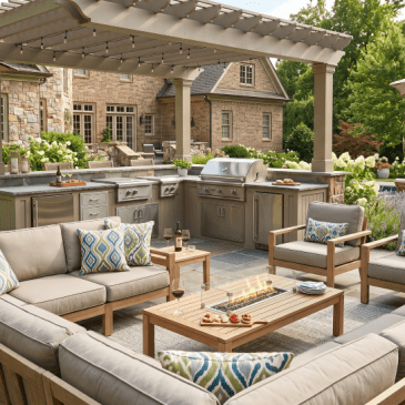 Outdoor kitchen made with AI